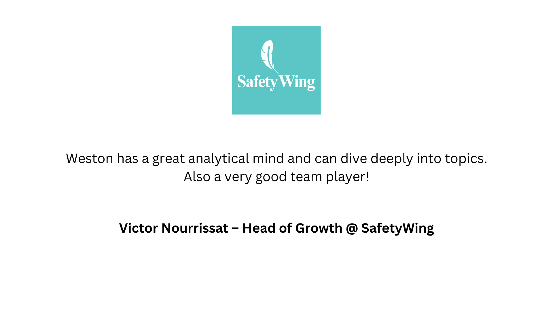SafetyWing - Testimonial